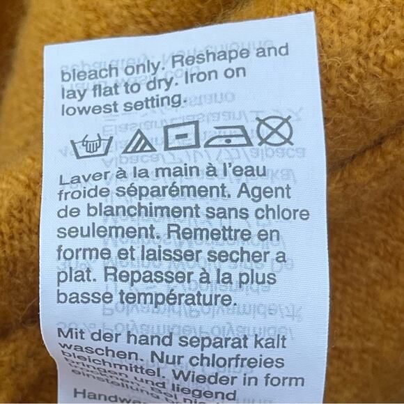 Madewell Mustard Orange Wool Alpaca Blend Boho Open Cardigan Sweater Size Small - Picture 10 of 10